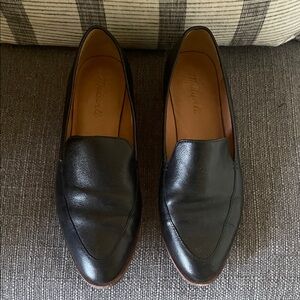 Madewell Frances Black Leather Loafers, Sz 9